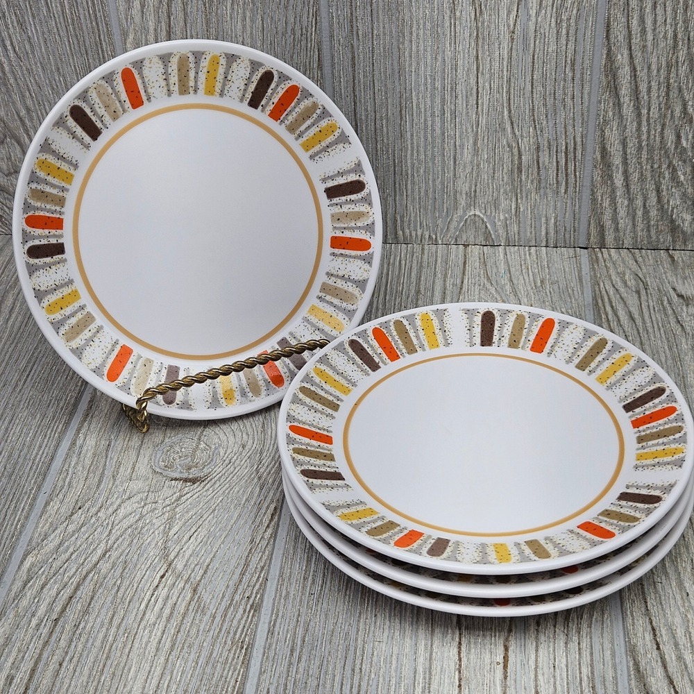 Noritake Progression Mardi Gras 9019 Bread Butter Plates Set 4 MCM Japan 6.25"
